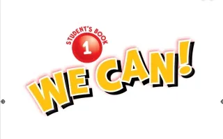 الإنجليزي We Can 1