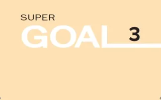 الطالب الإنجليزي Supre Goal 3